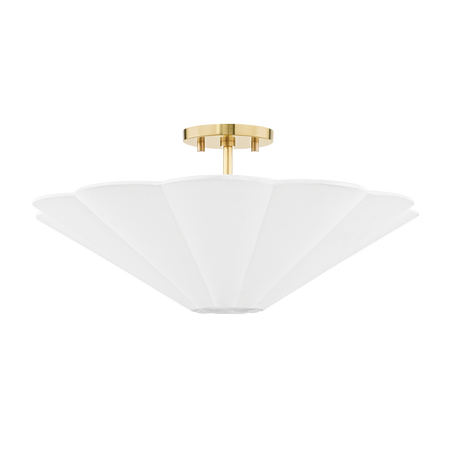 Mitzi Alana Aged Brass 20W x 9.5H Semi-Flush Mount