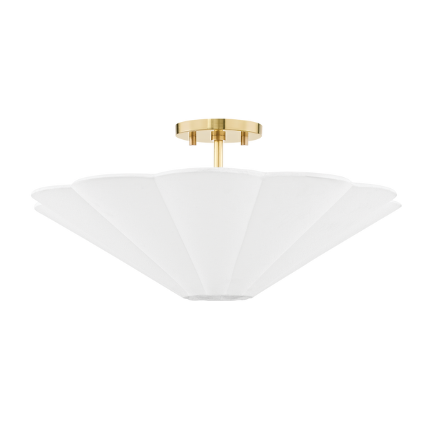 Mitzi Alana Aged Brass 20W x 9.5H Semi-Flush Mount