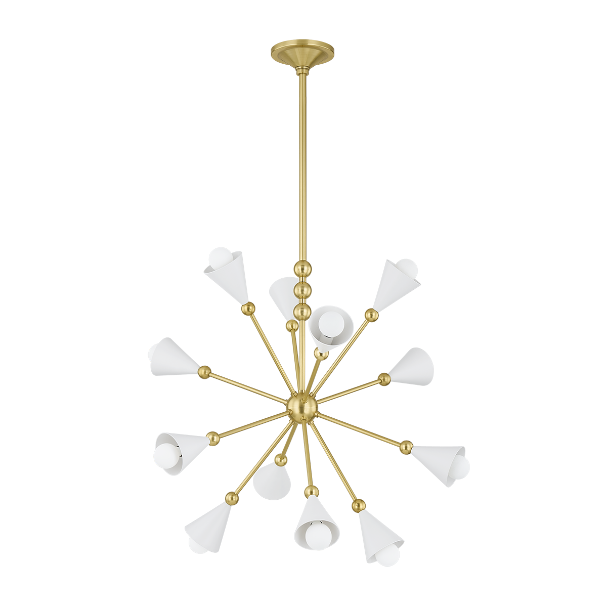 Mitzi HIKARI AGED BRASS/SOFT WHITE 28.25W x 25H Chandelier