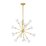 Mitzi HIKARI AGED BRASS/SOFT WHITE 28.25W x 25H Chandelier