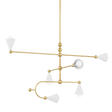 Mitzi Hikari AGED BRASS/SOFT WHITE 42.5W x 22.75H Chandelier