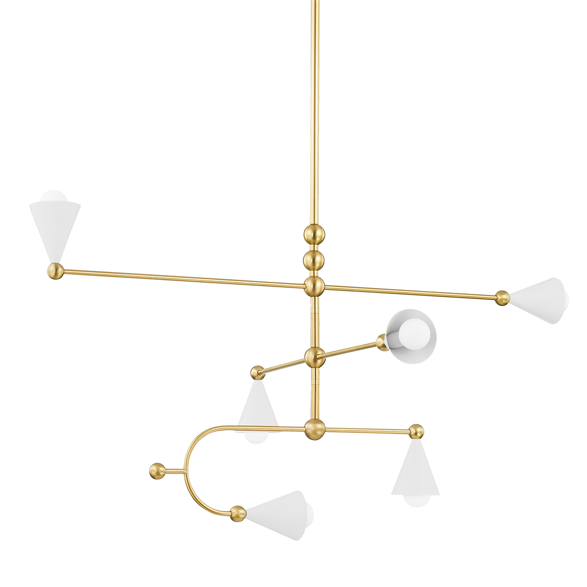 Mitzi Hikari AGED BRASS/SOFT WHITE 42.5W x 22.75H Chandelier