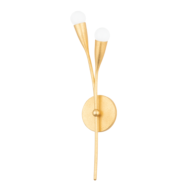Mitzi Elsa Gold Leaf 5.5W x 22.25H Wall Sconce