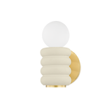 Mitzi Bibi AGED BRASS/CERAMIC ANTIQUE IVORY 4.75W x 7H Wall Sconce