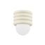 Mitzi Bibi AGED BRASS/CERAMIC ANTIQUE IVORY 6.75W x 8.5H Flush Mount