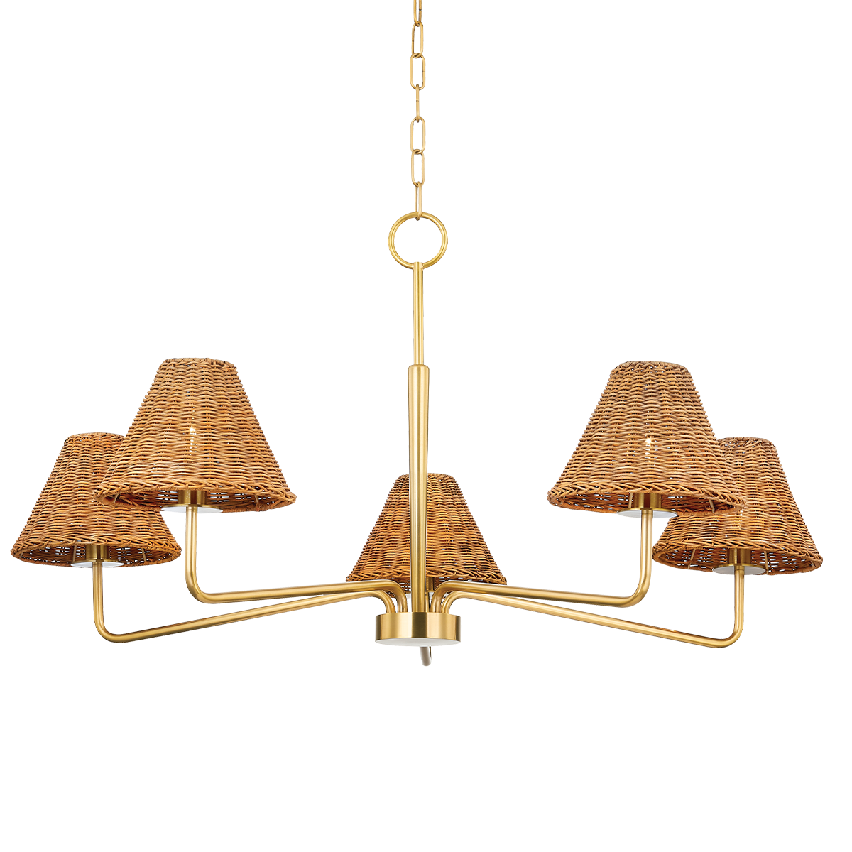 Mitzi Issa Aged Brass 40W x 20.5H Chandelier