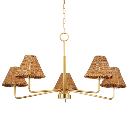 Mitzi Issa Aged Brass 40W x 20.5H Chandelier