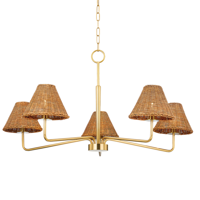 Mitzi Issa Aged Brass 40W x 20.5H Chandelier