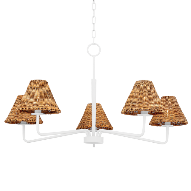 Mitzi Issa TEXTURED WHITE 40W x 20.5H Chandelier