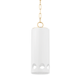 Mitzi Jean AGED BRASS/CERAMIC GLOSS WHITE 6W x 17.75H Pendant