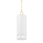 Mitzi Jean AGED BRASS/CERAMIC GLOSS WHITE 6W x 17.75H Pendant