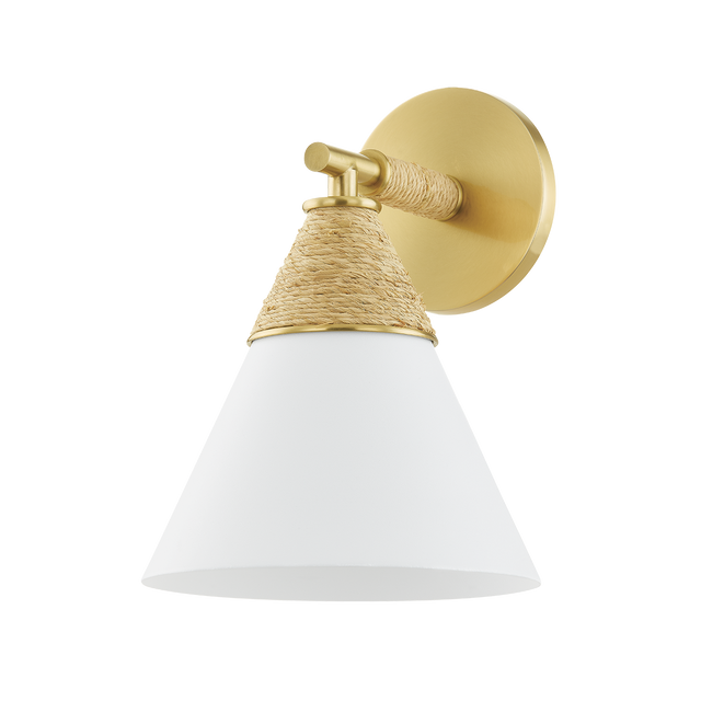 Mitzi Mica Aged Brass 7.75W x 10.75H Wall Sconce