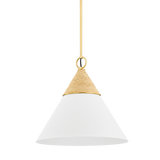 Mitzi Mica Aged Brass 18W x 14.5H Pendant