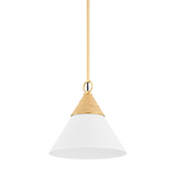 Mitzi Mica Aged Brass 13W x 12.75H Pendant