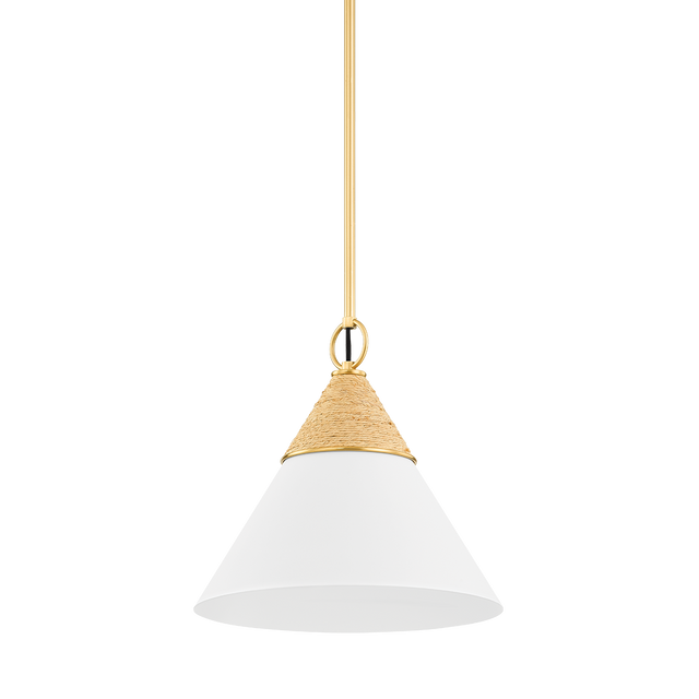 Mitzi Mica Aged Brass 13W x 12.75H Pendant
