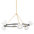 Mitzi Belle AGED BRASS/TEXTURED BLACK COMBO 42.75W x 20.5H Chandelier