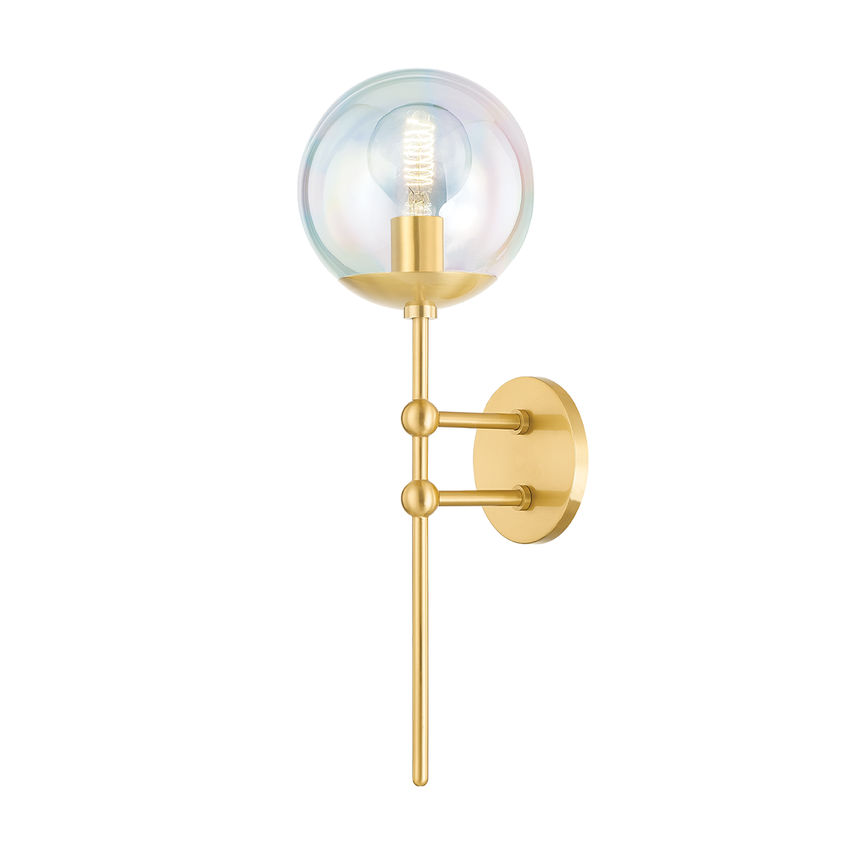 Mitzi Ophelia Aged Brass 7W x 21.5H Wall Sconce