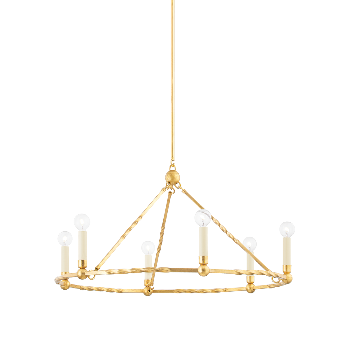 Mitzi Josephine Vintage Gold Leaf 31W x 15.25H Chandelier