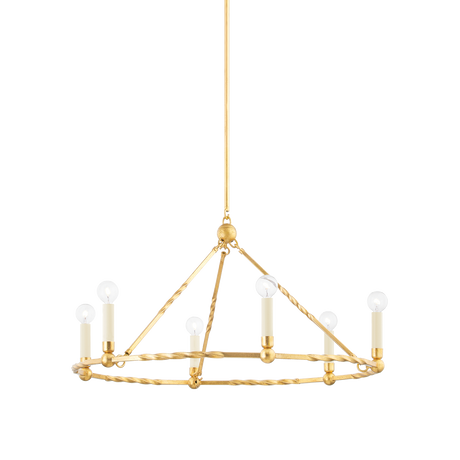 Mitzi Josephine Vintage Gold Leaf 31W x 15.25H Chandelier
