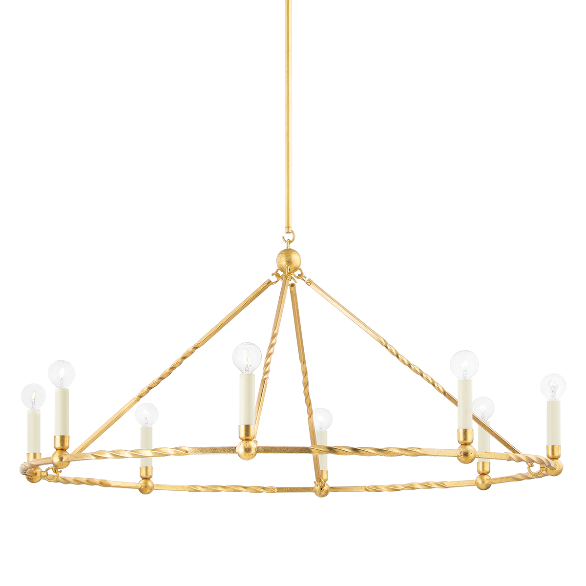 Mitzi Josephine Vintage Gold Leaf 42W x 18.5H Chandelier