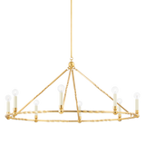 Mitzi Josephine Vintage Gold Leaf 42W x 18.5H Chandelier