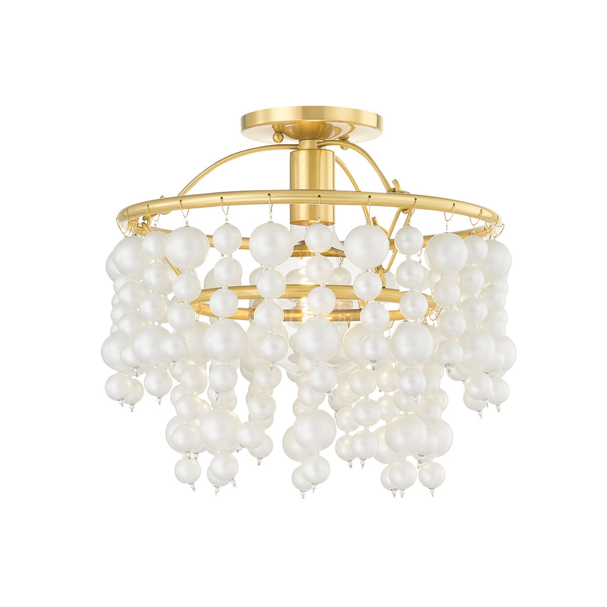 Mitzi Kinsley Aged Brass 15W x 14.25H Flush Mount