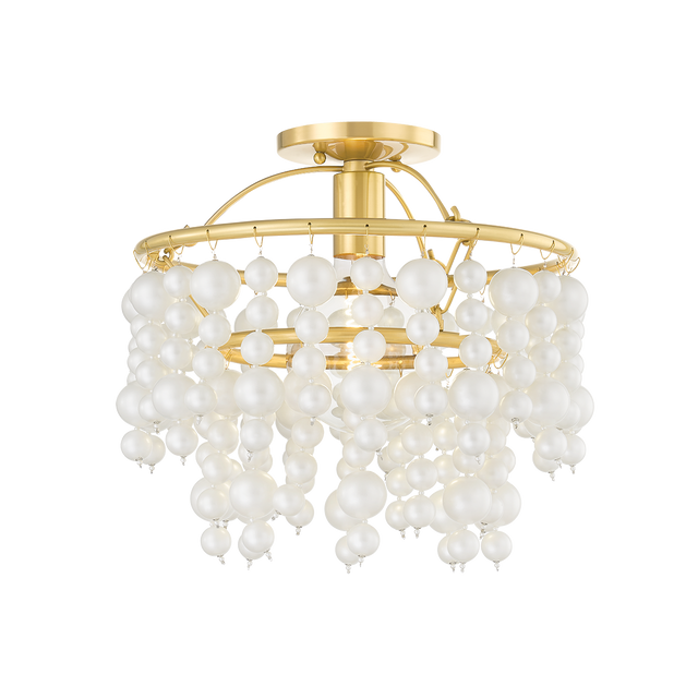 Mitzi Kinsley Aged Brass 15W x 14.25H Flush Mount