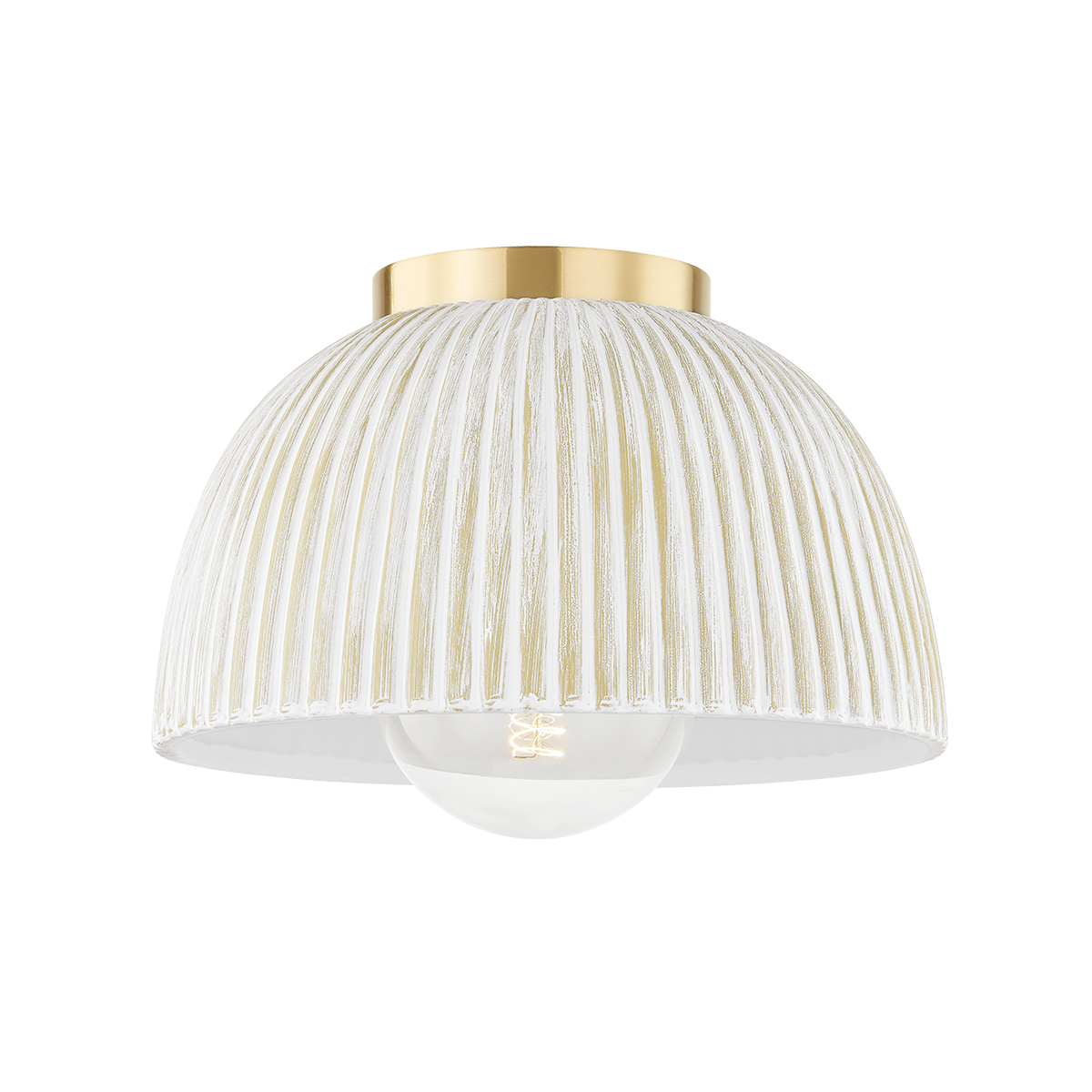 Mitzi Eloise Aged Brass 11.5W x 8.25H Flush Mount