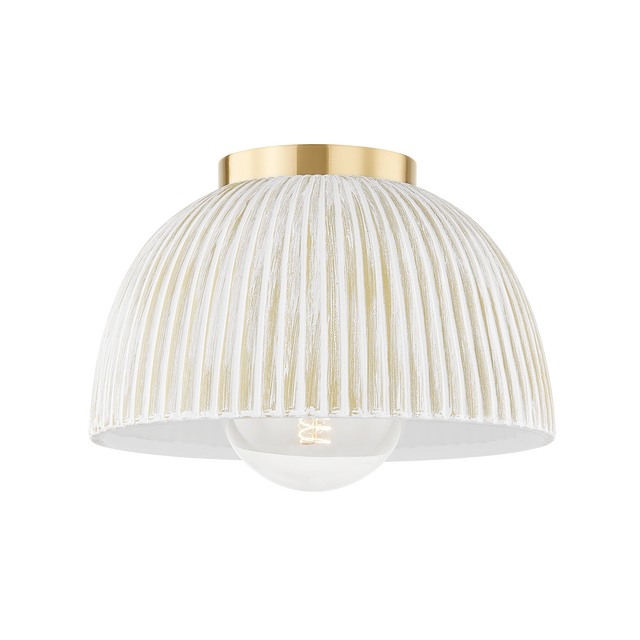 Mitzi Eloise Aged Brass 11.5W x 8.25H Flush Mount