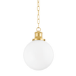 Mitzi Beverly Aged Brass 10W x 14.75H Pendant