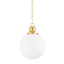 Mitzi Beverly Aged Brass 10W x 14.75H Pendant