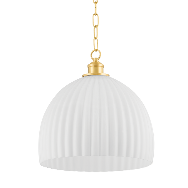 Mitzi Hillary Aged Brass 14W x 14.75H Pendant