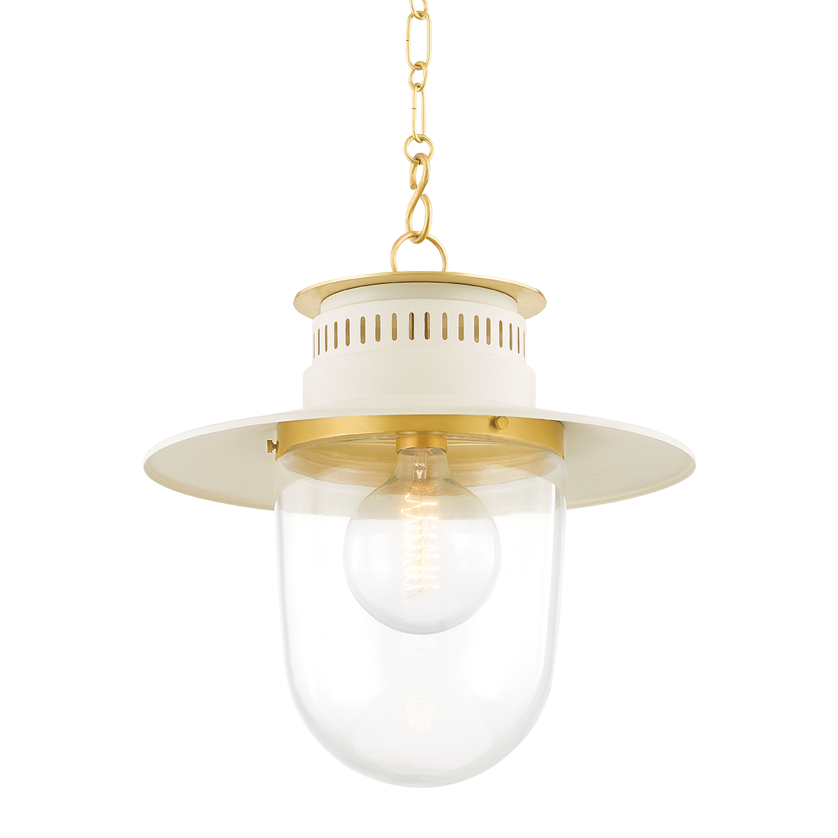 Mitzi Nori AGED BRASS/SOFT CREAM 17W x 16.5H Pendant