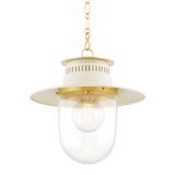 Mitzi Nori AGED BRASS/SOFT CREAM 17W x 16.5H Pendant