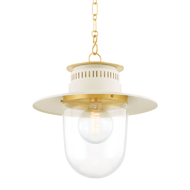 Mitzi Nori AGED BRASS/SOFT CREAM 17W x 16.5H Pendant
