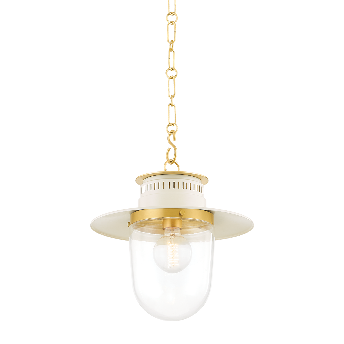 Mitzi Nori AGED BRASS/SOFT CREAM 13W x 12.75H Pendant