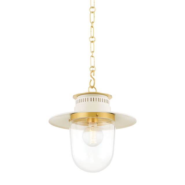 Mitzi Nori AGED BRASS/SOFT CREAM 13W x 12.75H Pendant