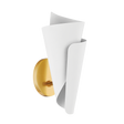 Mitzi DAVINA AGED BRASS/TEXTURED WHITE 5.5W x 13.5H Wall Sconce