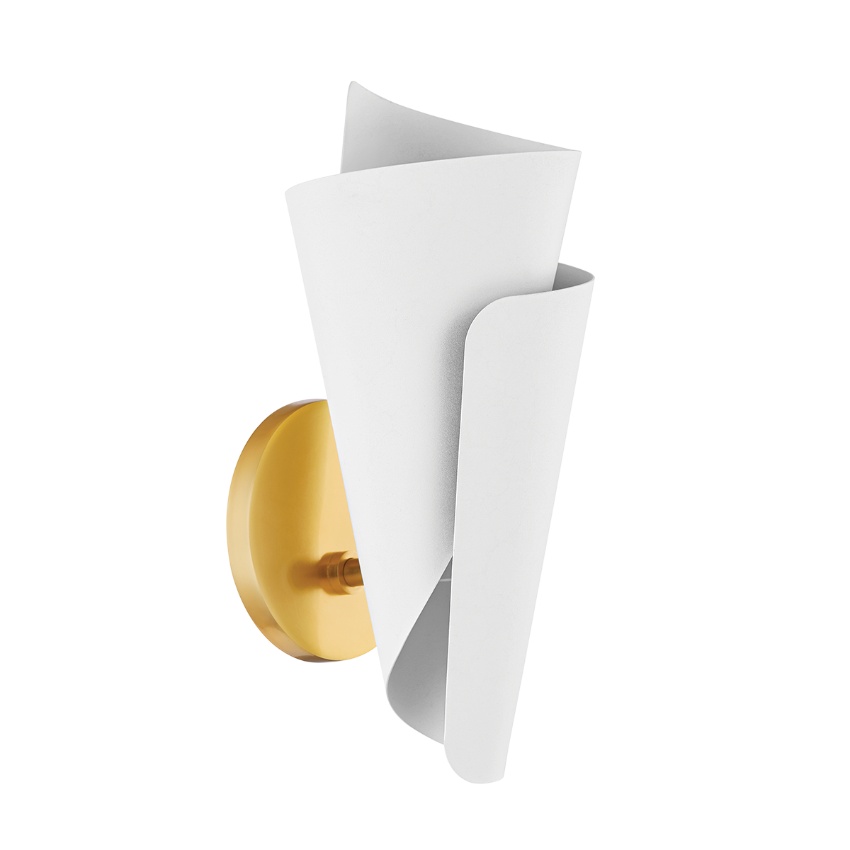 Mitzi DAVINA AGED BRASS/TEXTURED WHITE 5.5W x 13.5H Wall Sconce