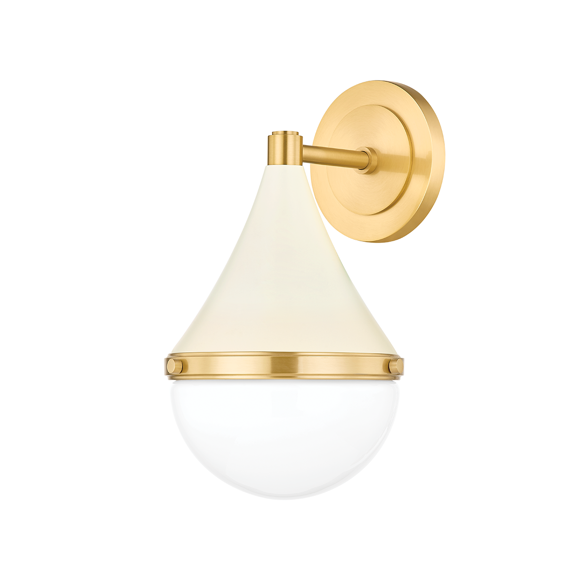 Mitzi CIARA AGED BRASS/SOFT CREAM 7W x 11.75H Wall Sconce