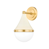 Mitzi CIARA AGED BRASS/SOFT CREAM 7W x 11.75H Wall Sconce