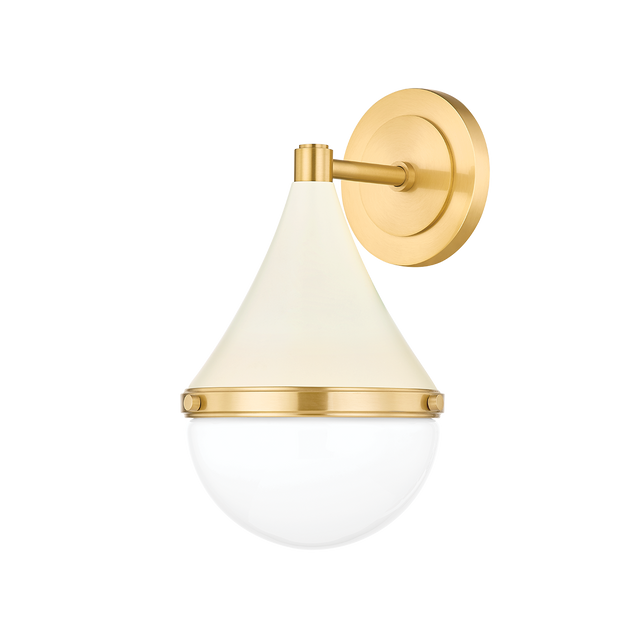 Mitzi CIARA AGED BRASS/SOFT CREAM 7W x 11.75H Wall Sconce