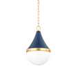 Mitzi CIARA AGED BRASS/SOFT NAVY 11.75W x 18H Pendant