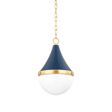 Mitzi CIARA AGED BRASS/SOFT NAVY 11.75W x 18H Pendant