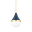 Mitzi CIARA AGED BRASS/SOFT NAVY 11.75W x 18H Pendant