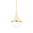Mitzi CIARA AGED BRASS/SOFT CREAM 11.75W x 18H Pendant