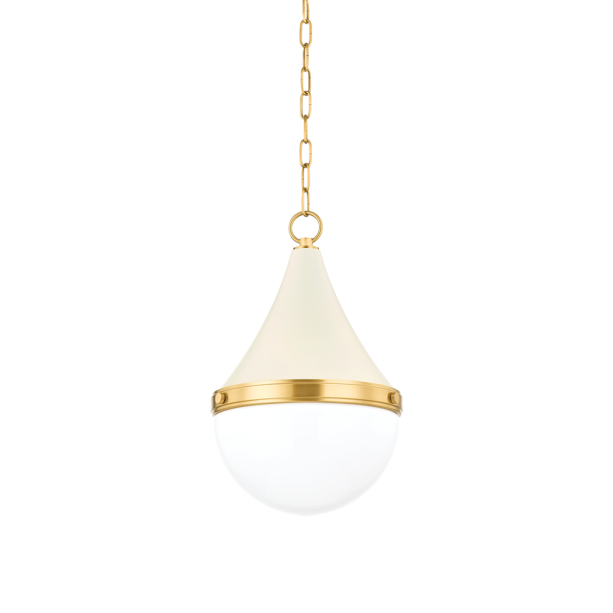 Mitzi CIARA AGED BRASS/SOFT CREAM 11.75W x 18H Pendant