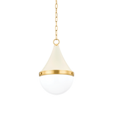 Mitzi CIARA AGED BRASS/SOFT CREAM 11.75W x 18H Pendant