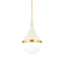 Mitzi CIARA AGED BRASS/SOFT CREAM 11.75W x 18H Pendant