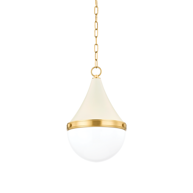 Mitzi CIARA AGED BRASS/SOFT CREAM 11.75W x 18H Pendant